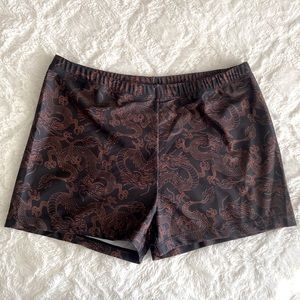 Dragon Print Swim Trunks
